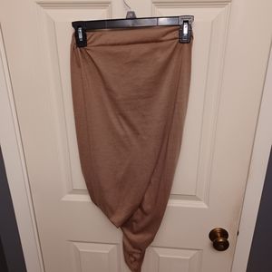 Tan/Light Brown Asymmetrical Skirt